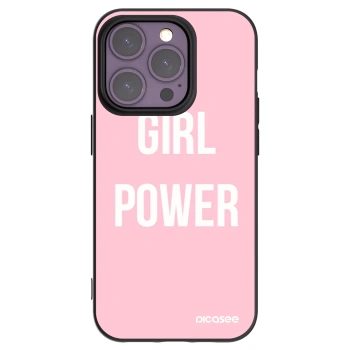 Picasee silikonski črni ovitek za Apple iPhone 14 Pro - Girl power