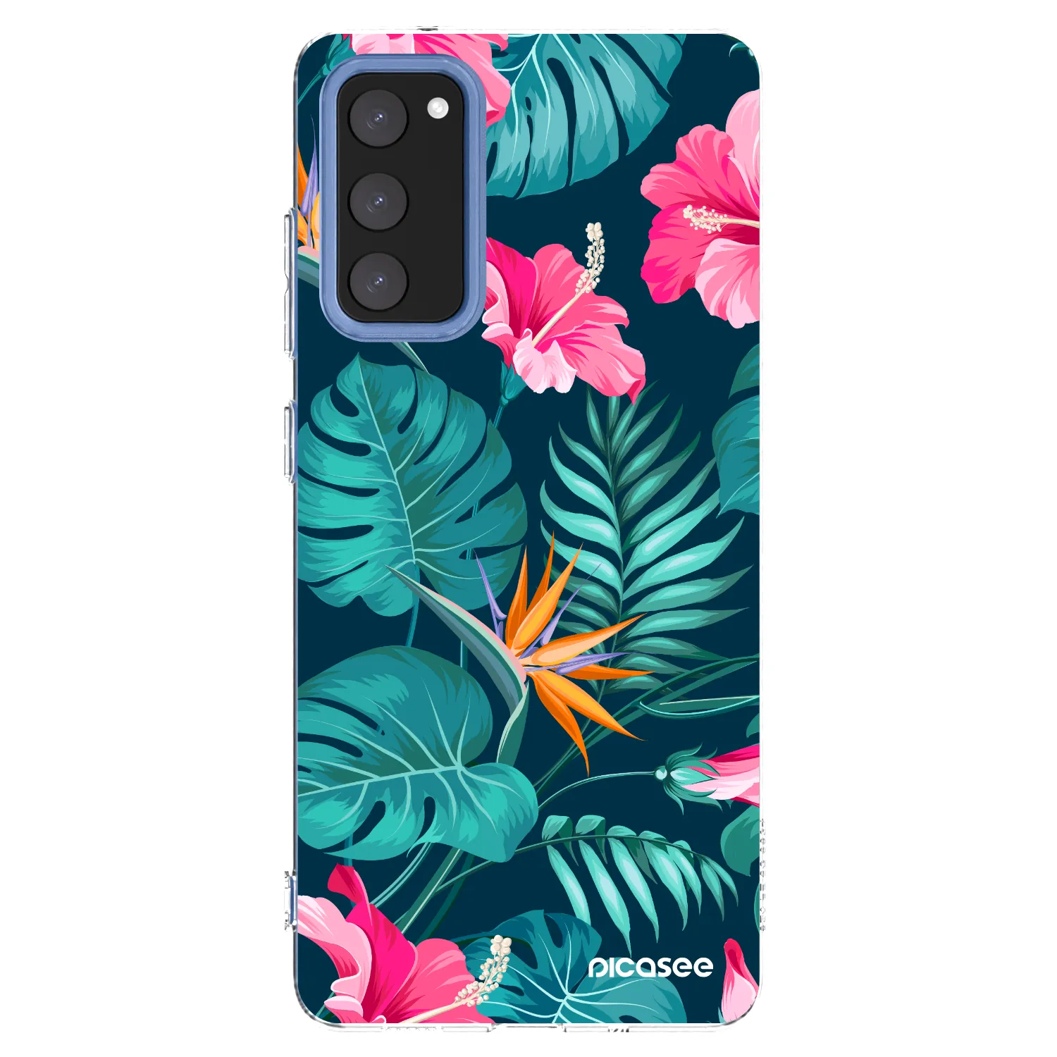 Picasee silikonski prozorni ovitek za Samsung Galaxy S20 FE - Pink Monstera