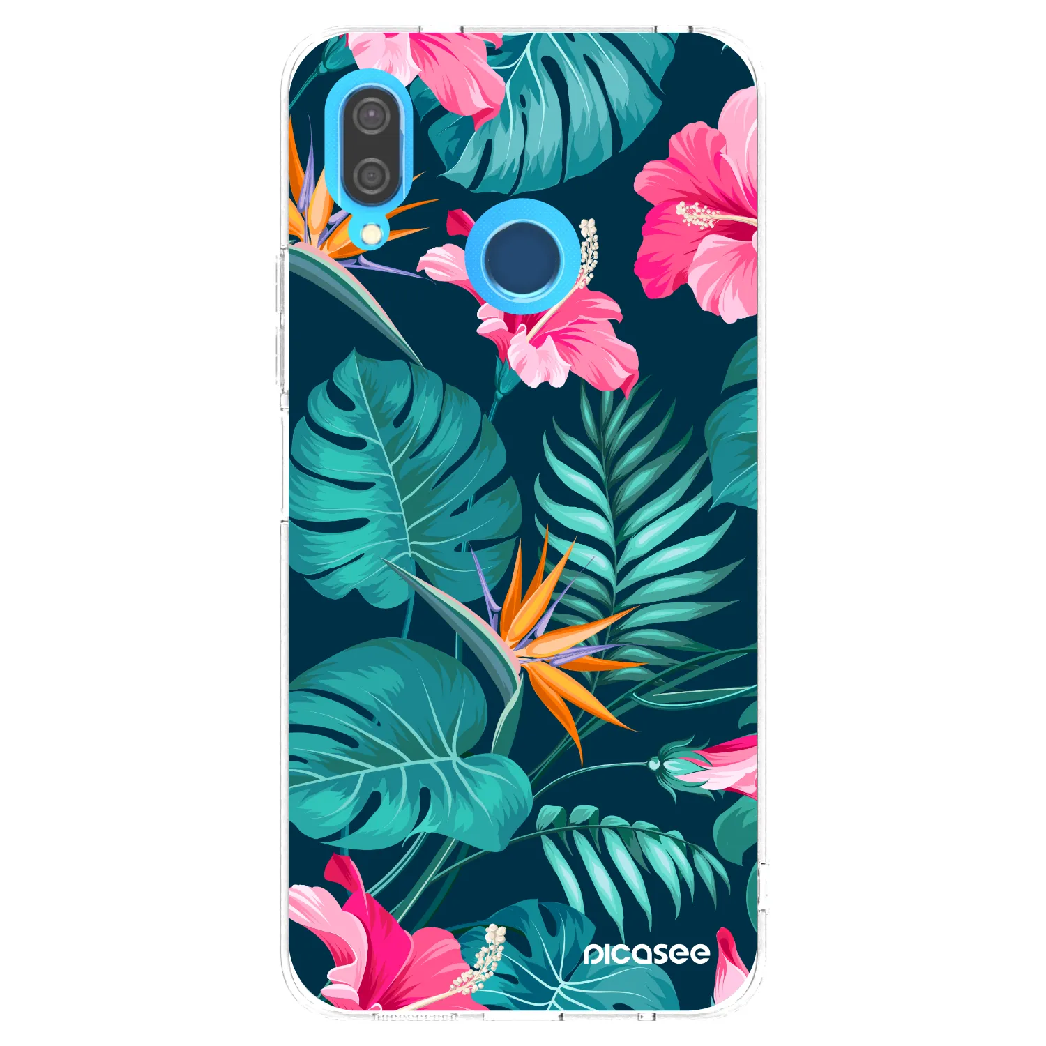 Picasee silikonski prozorni ovitek za Huawei P20 Lite - Pink Monstera
