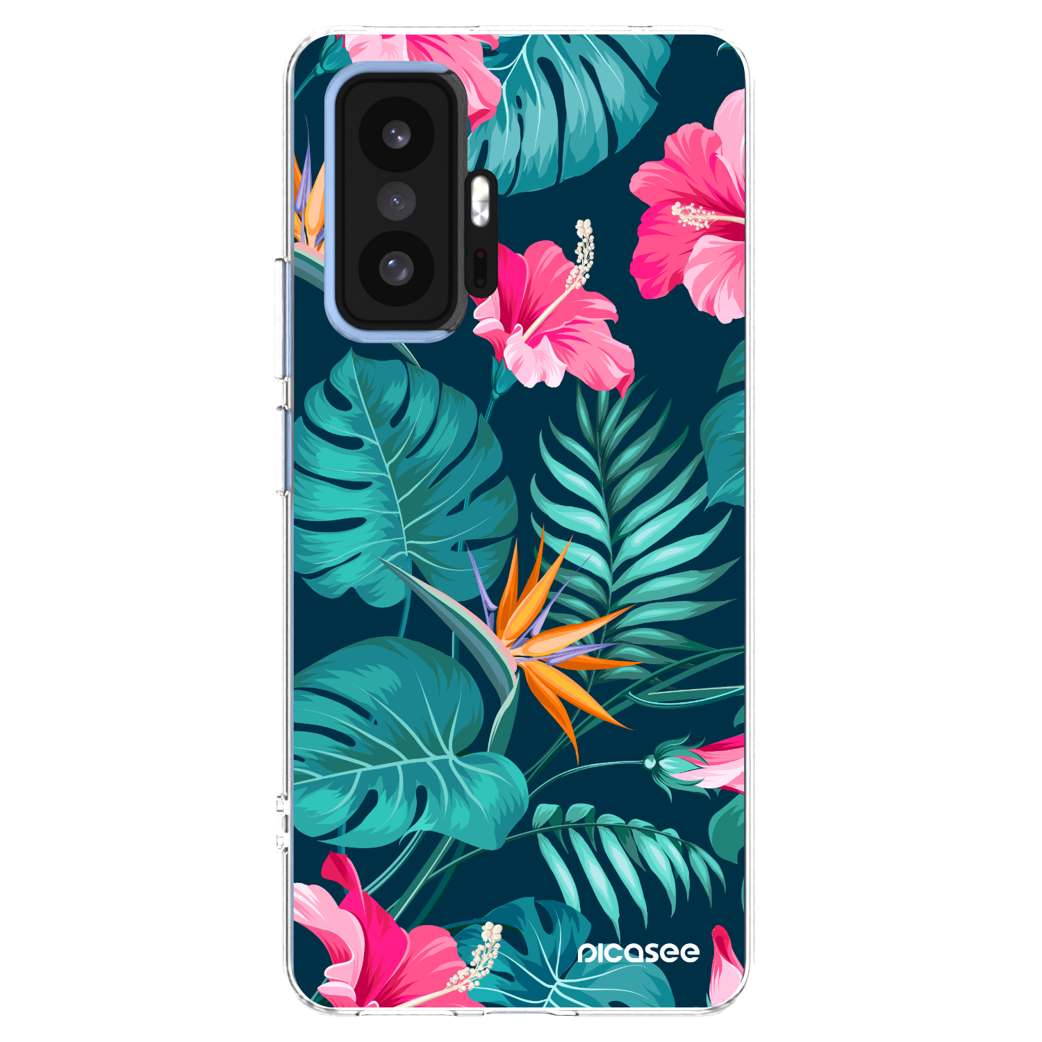 Picasee silikonski prozorni ovitek za Xiaomi 11T Pro - Pink Monstera