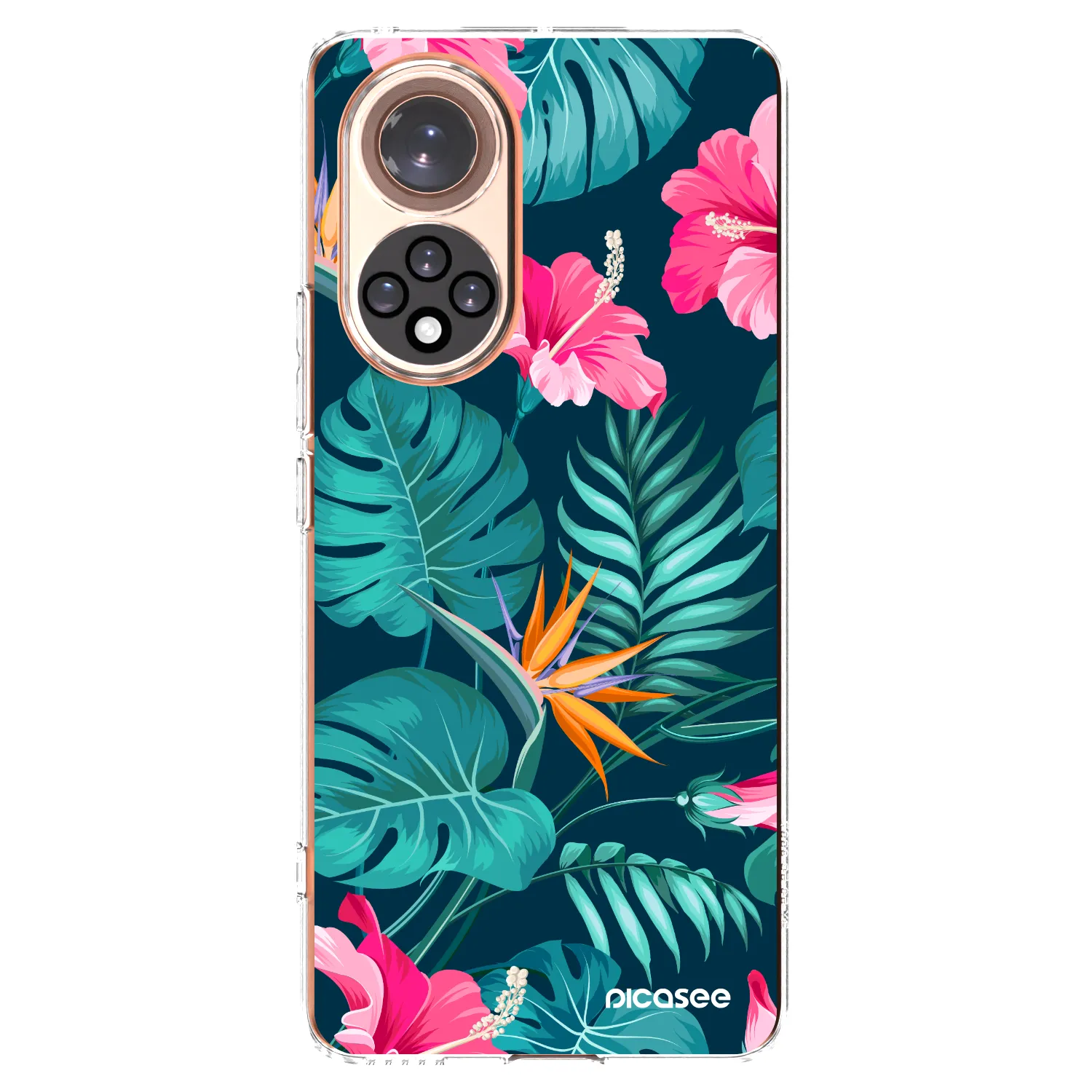 Picasee silikonski prozorni ovitek za Huawei Nova 9 - Pink Monstera