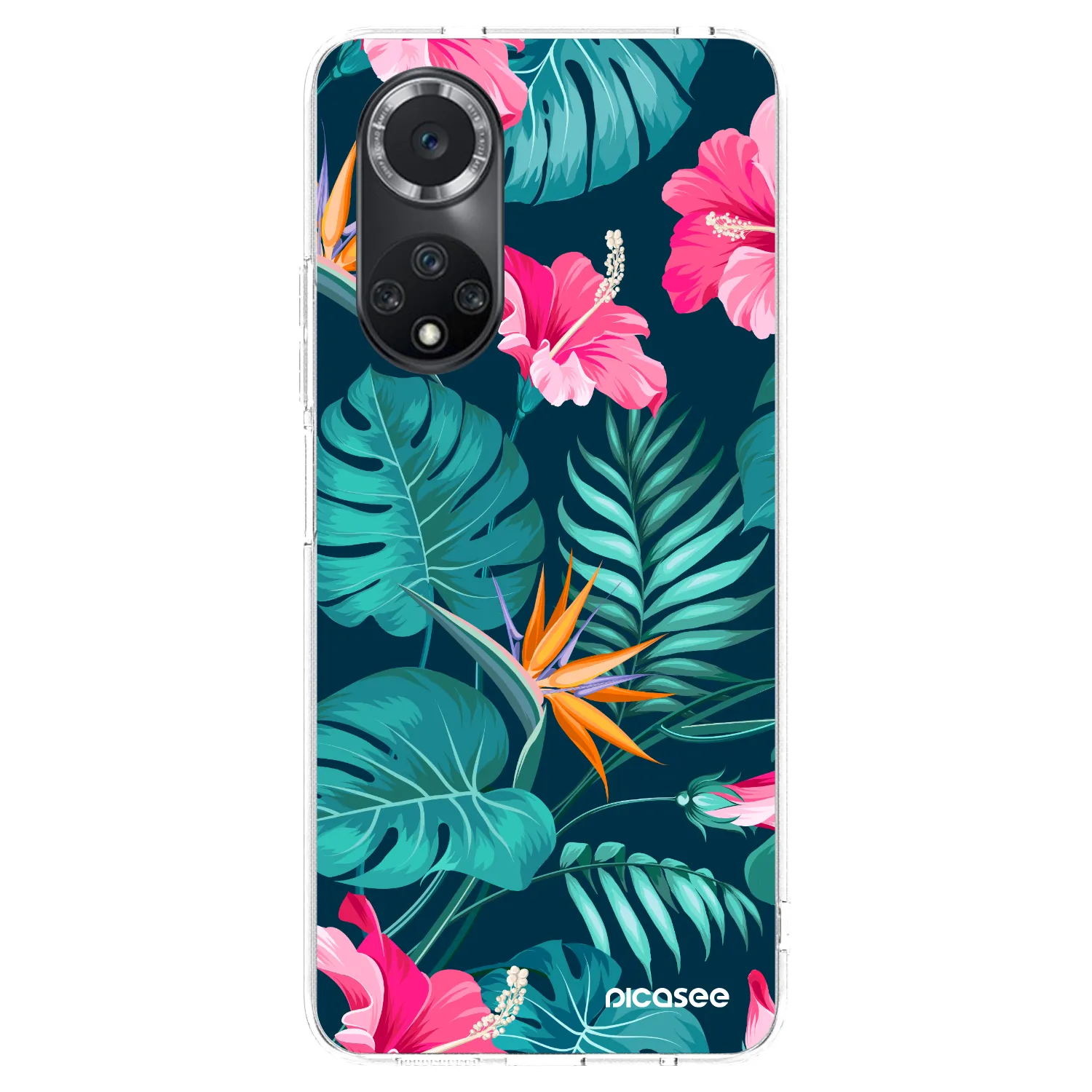 Picasee silikonski prozorni ovitek za Huawei Nova 9 SE - Pink Monstera