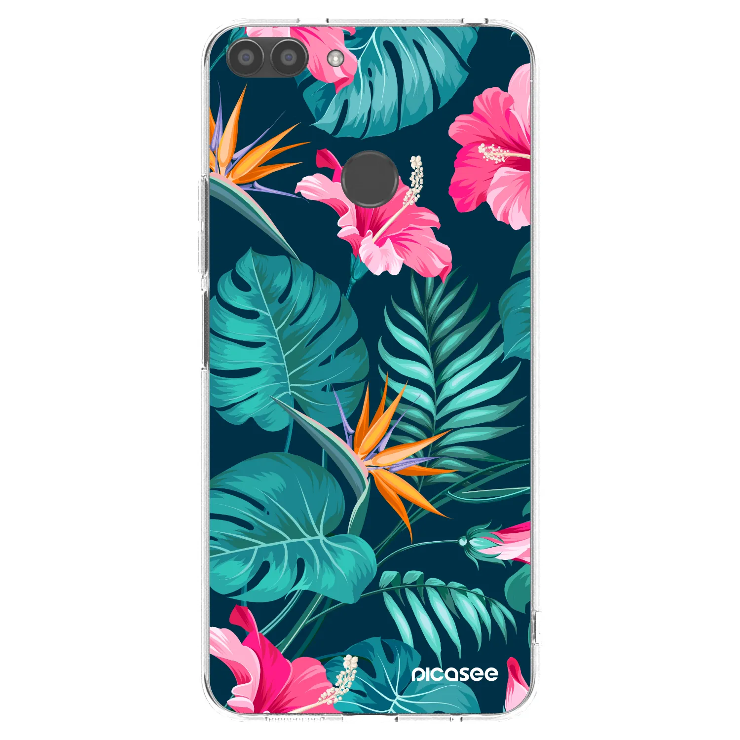 Picasee silikonski prozorni ovitek za Huawei P Smart - Pink Monstera