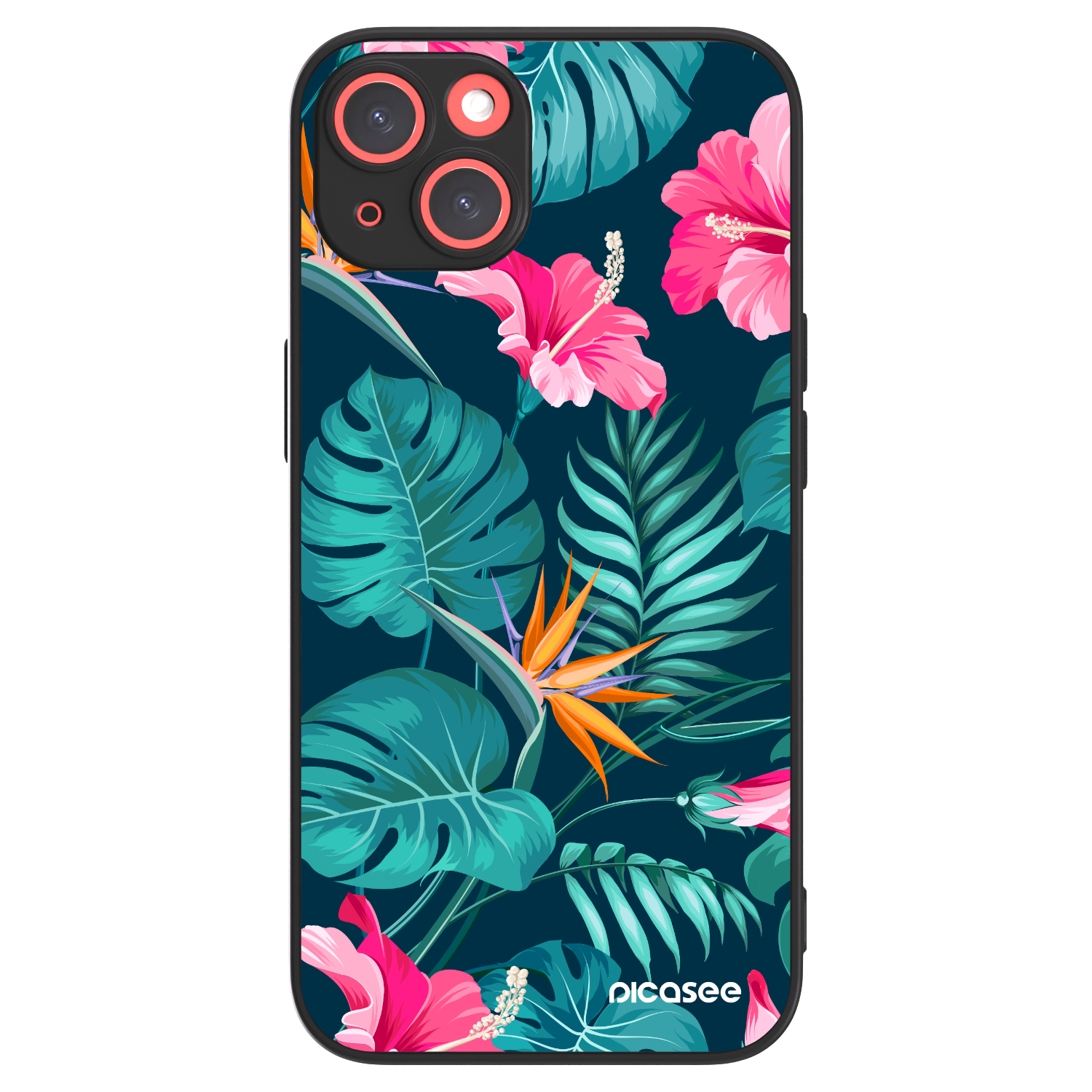 Picasee ULTIMATE CASE MagSafe za Apple iPhone 13 - Pink Monstera