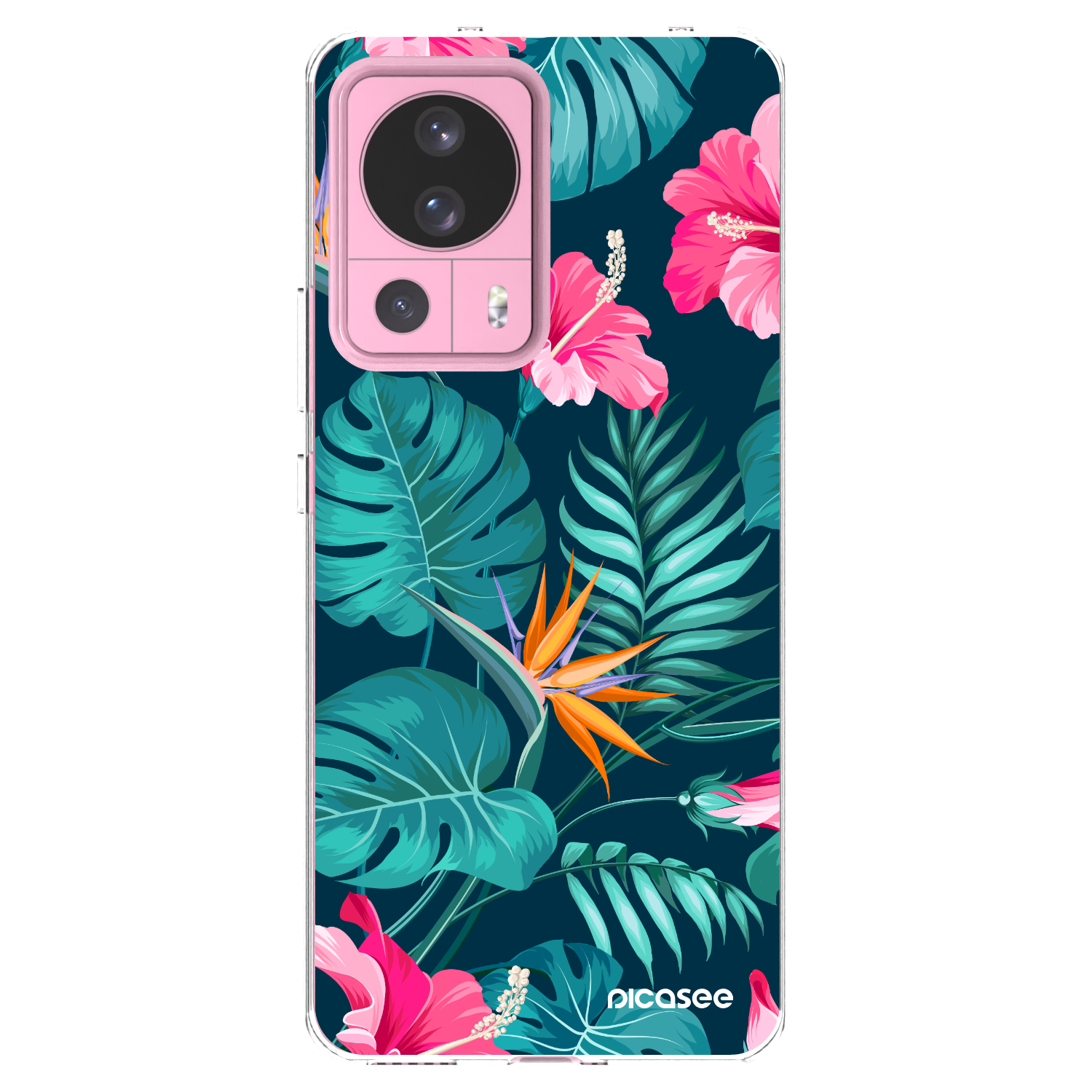 Picasee silikonski prozorni ovitek za Xiaomi 13 Lite - Pink Monstera