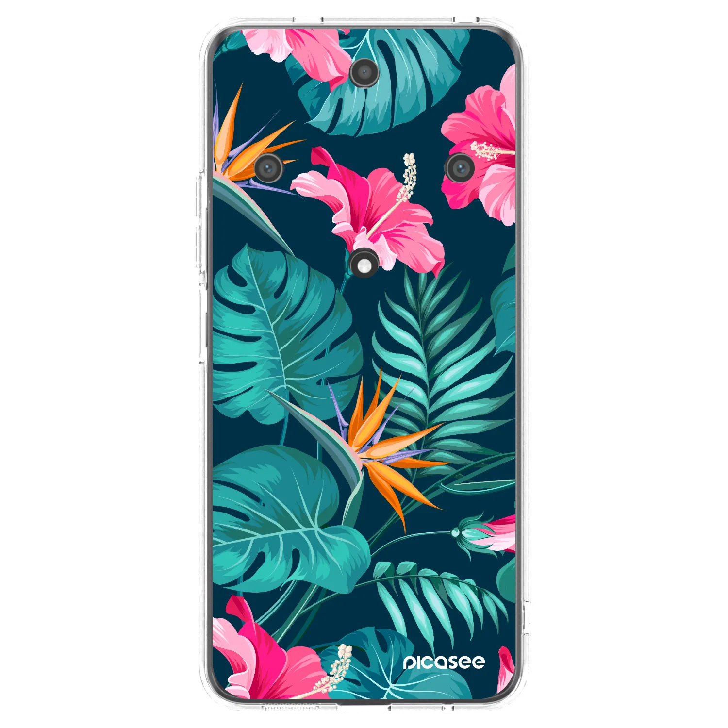 Picasee silikonski prozorni ovitek za Honor Magic5 Lite 5G - Pink Monstera
