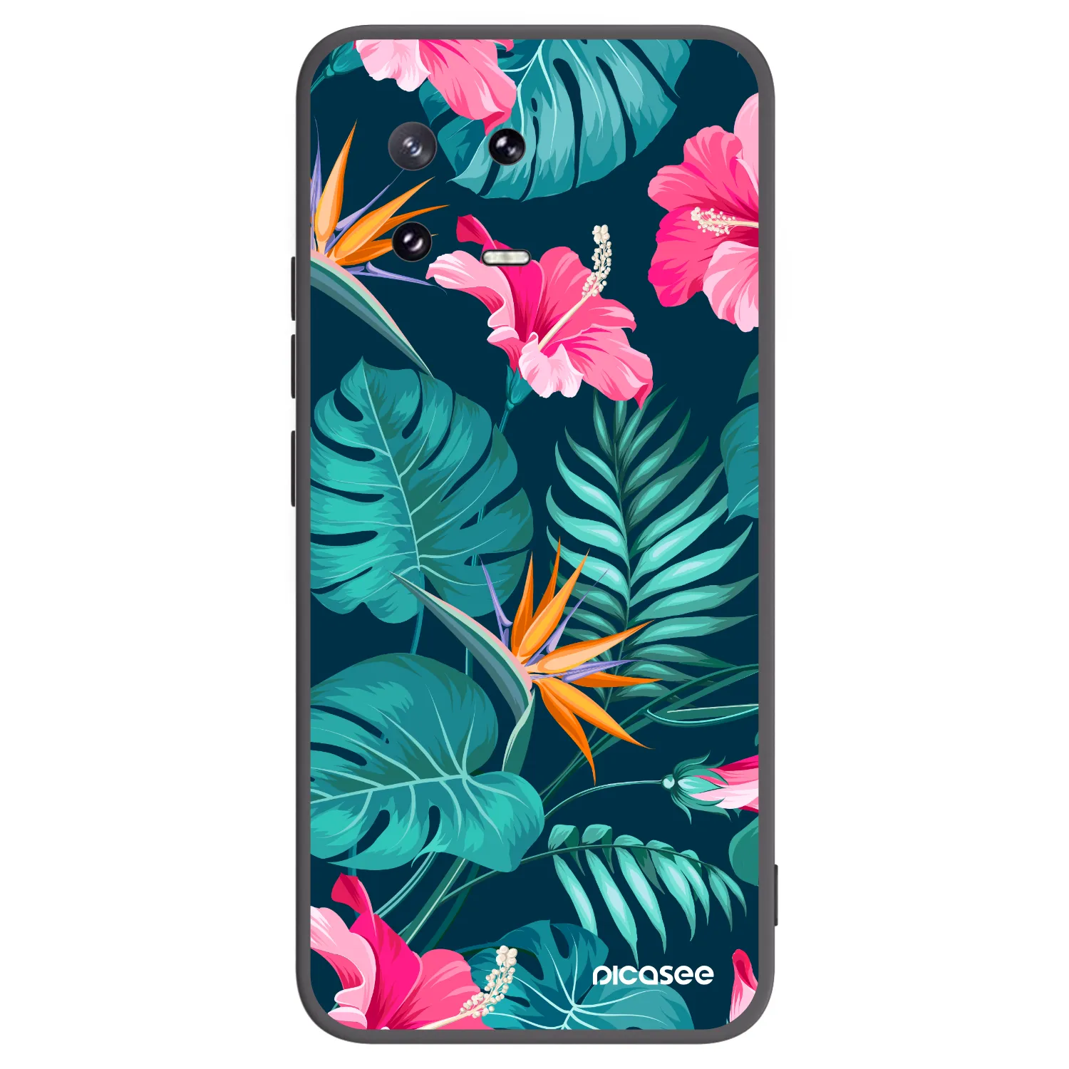 Picasee silikonski črni ovitek za Xiaomi 13 Pro - Pink Monstera