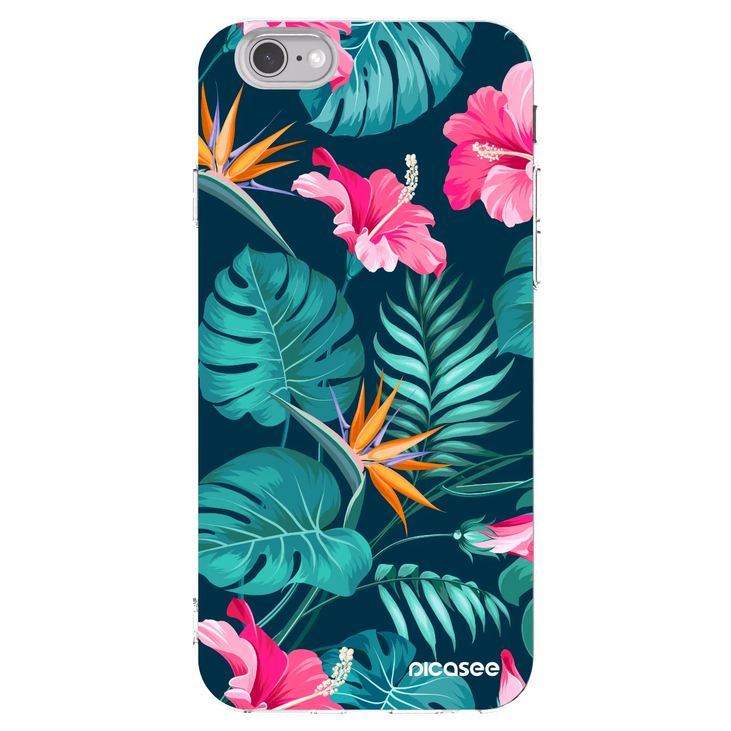 Picasee silikonski prozorni ovitek za Apple iPhone 6/6S - Pink Monstera