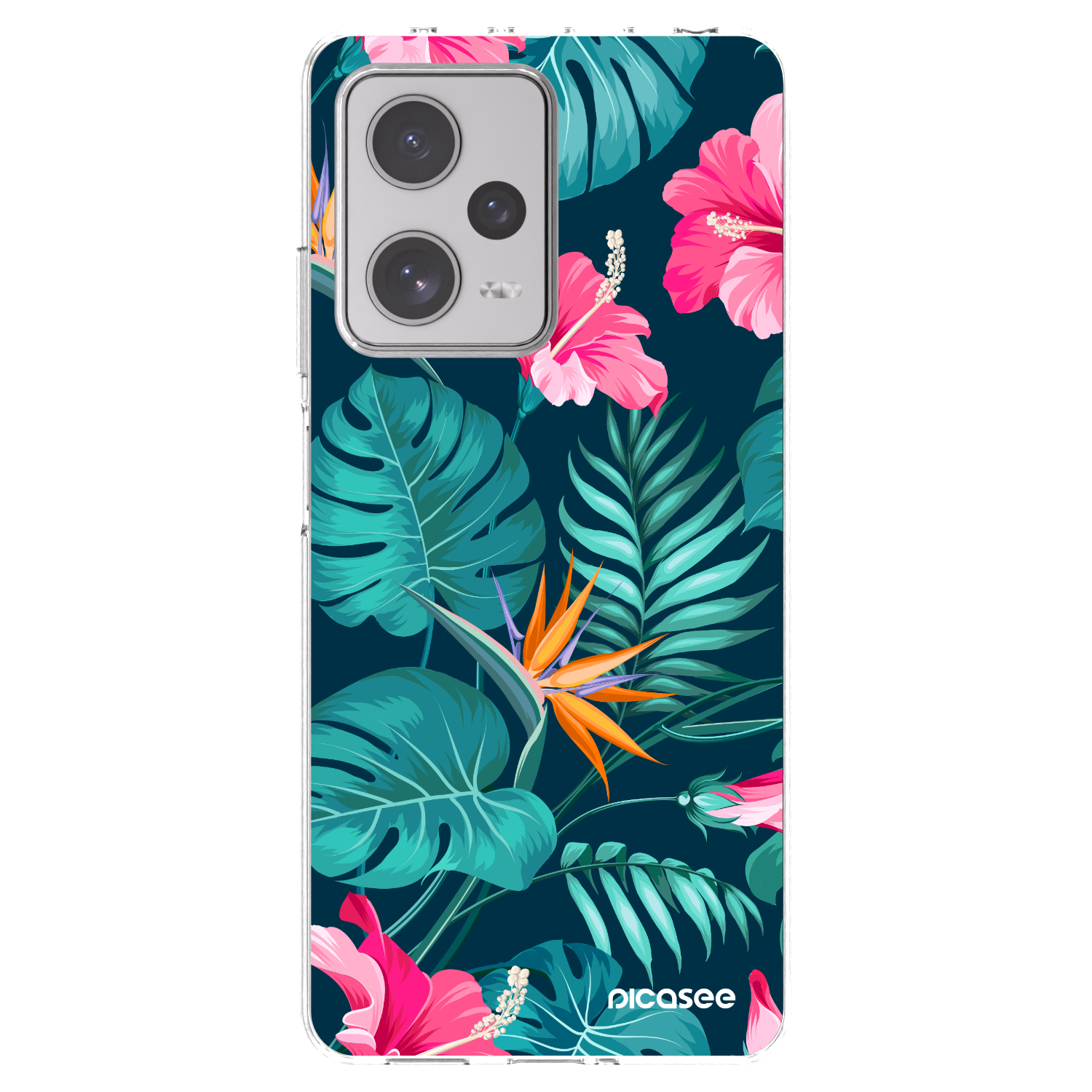 Picasee silikonski prozorni ovitek za Xiaomi Redmi Note 12 Pro+ 5G - Pink Monstera