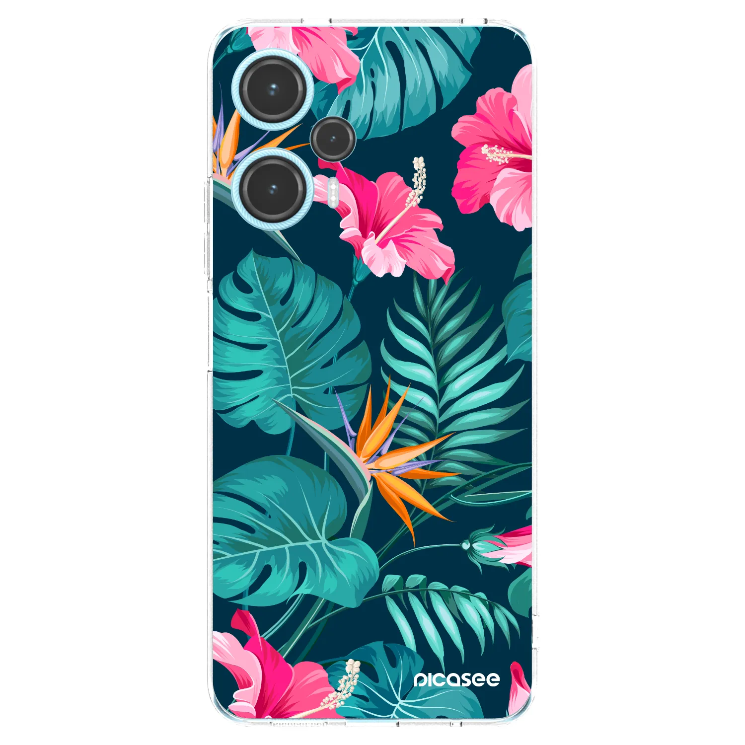 Picasee silikonski prozorni ovitek za Xiaomi Poco F5 - Pink Monstera