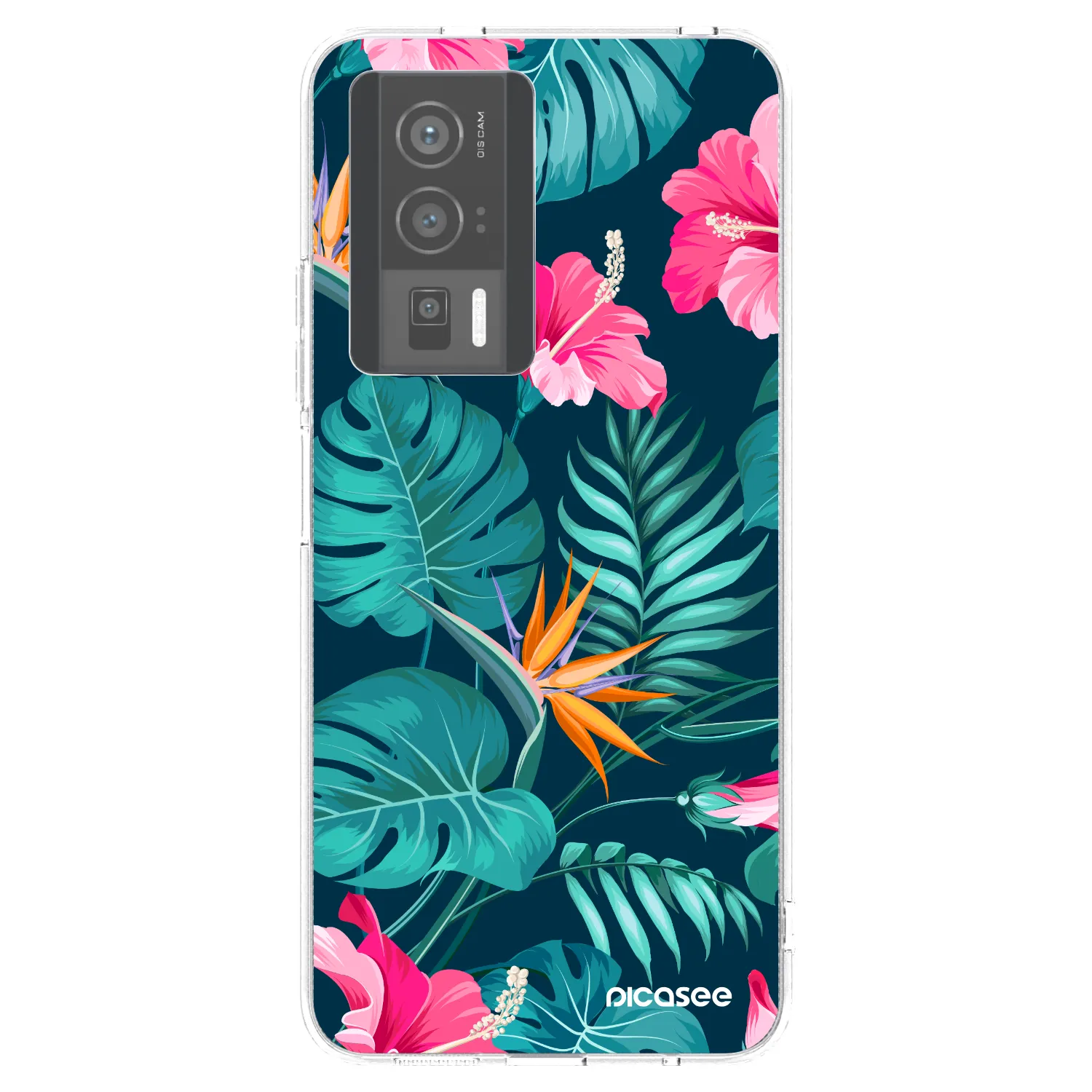 Picasee silikonski prozorni ovitek za Xiaomi Poco F5 Pro 5G - Pink Monstera