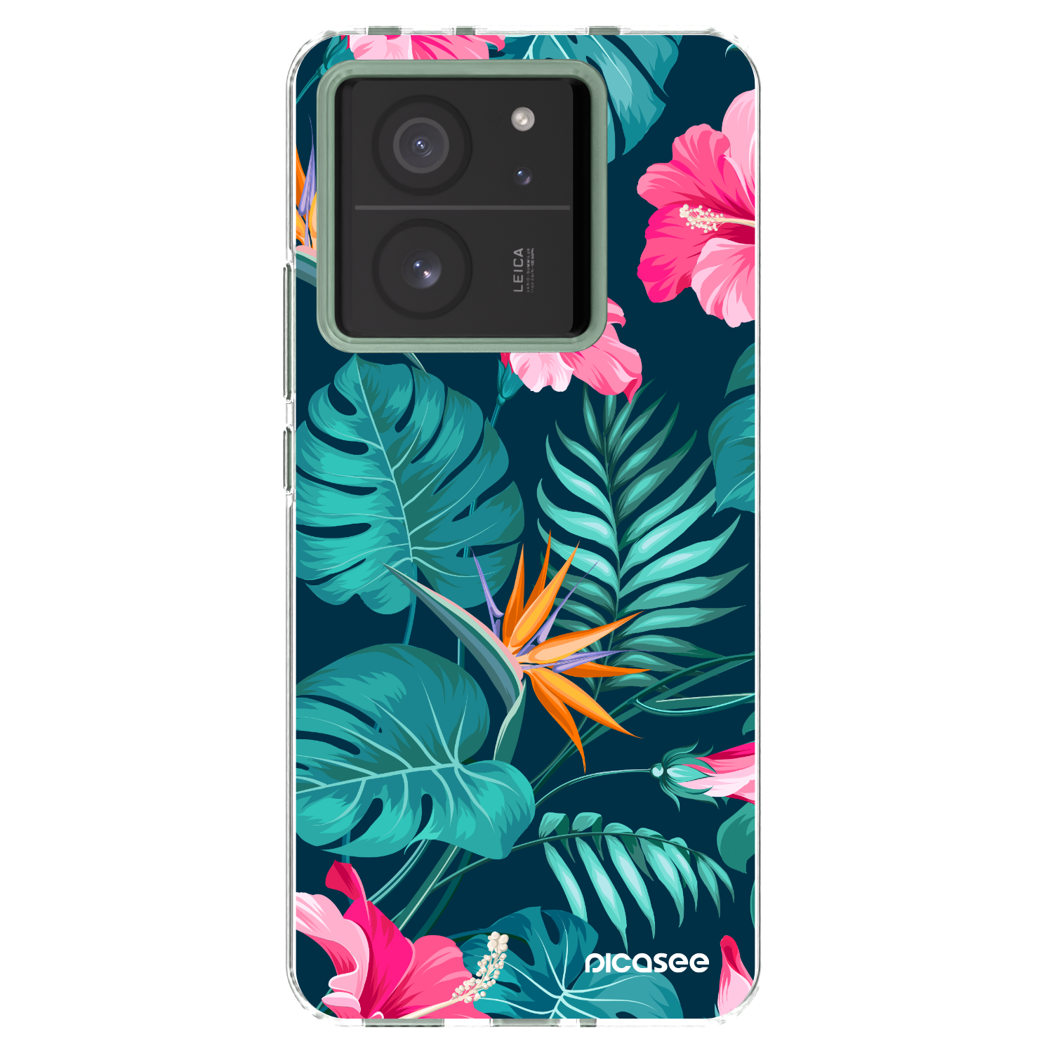 Picasee silikonski prozorni ovitek za Xiaomi 13T Pro - Pink Monstera