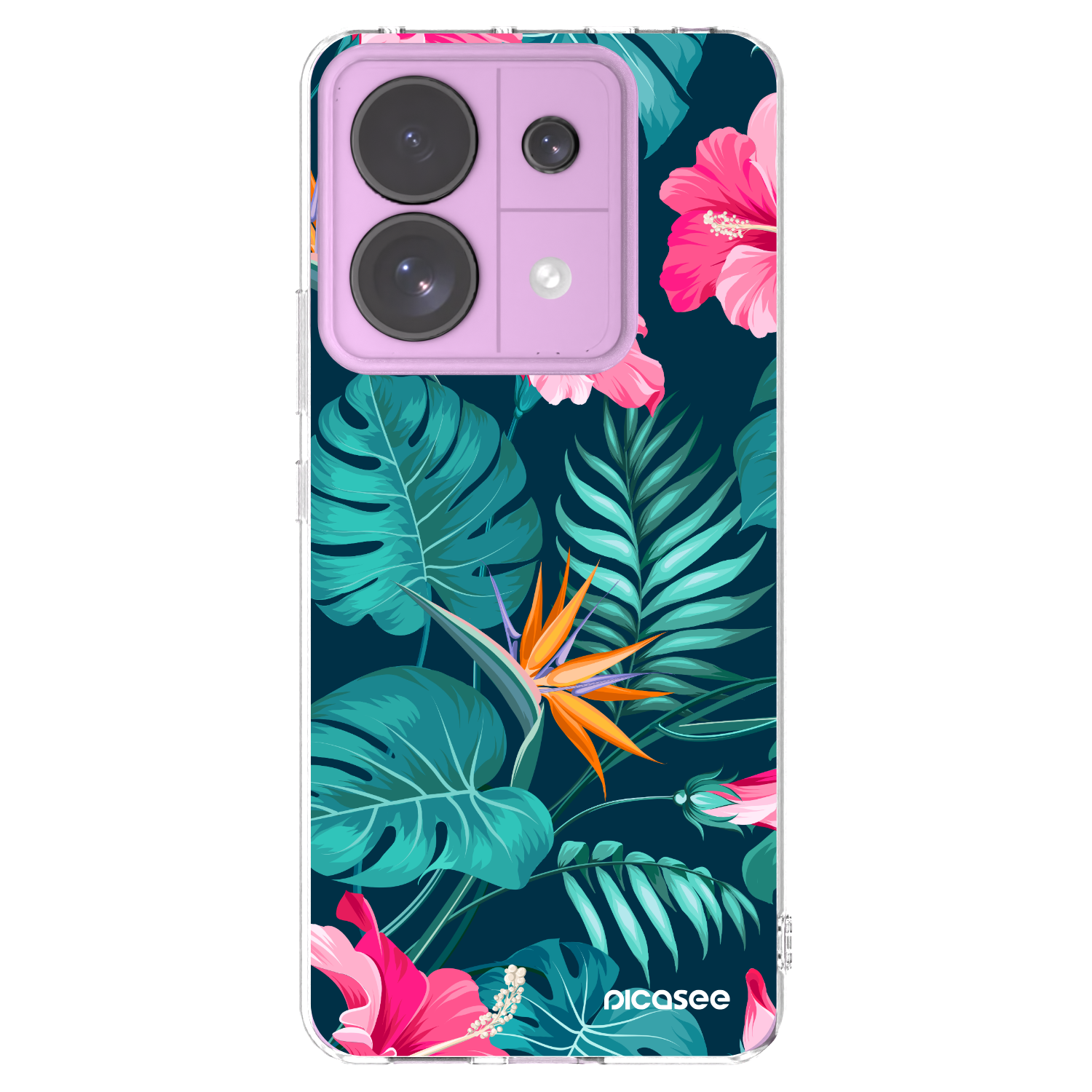 Picasee silikonski prozorni ovitek za Xiaomi Redmi Note 13 Pro 5G - Pink Monstera