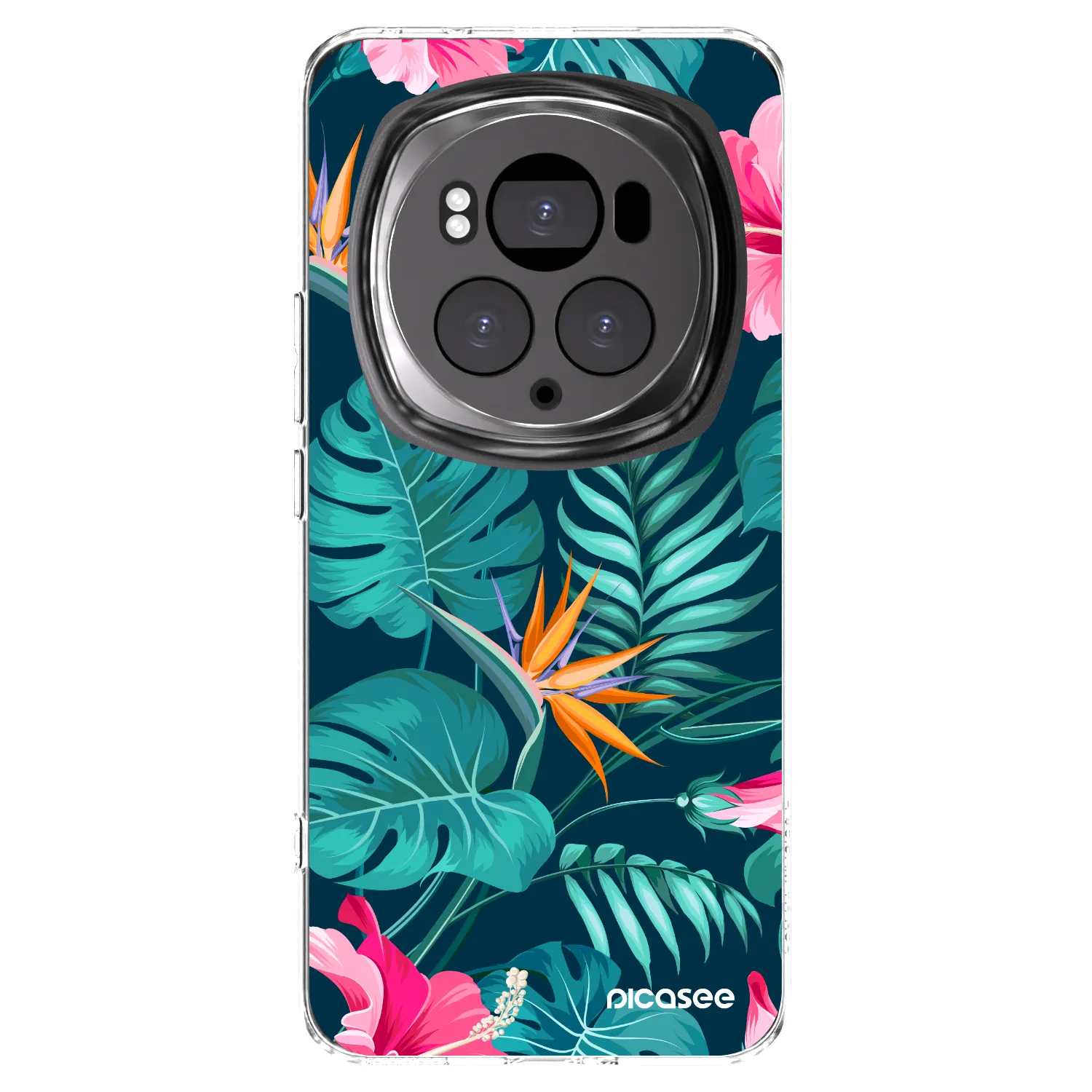 Picasee silikonski prozorni ovitek za Honor Magic6 Pro - Pink Monstera