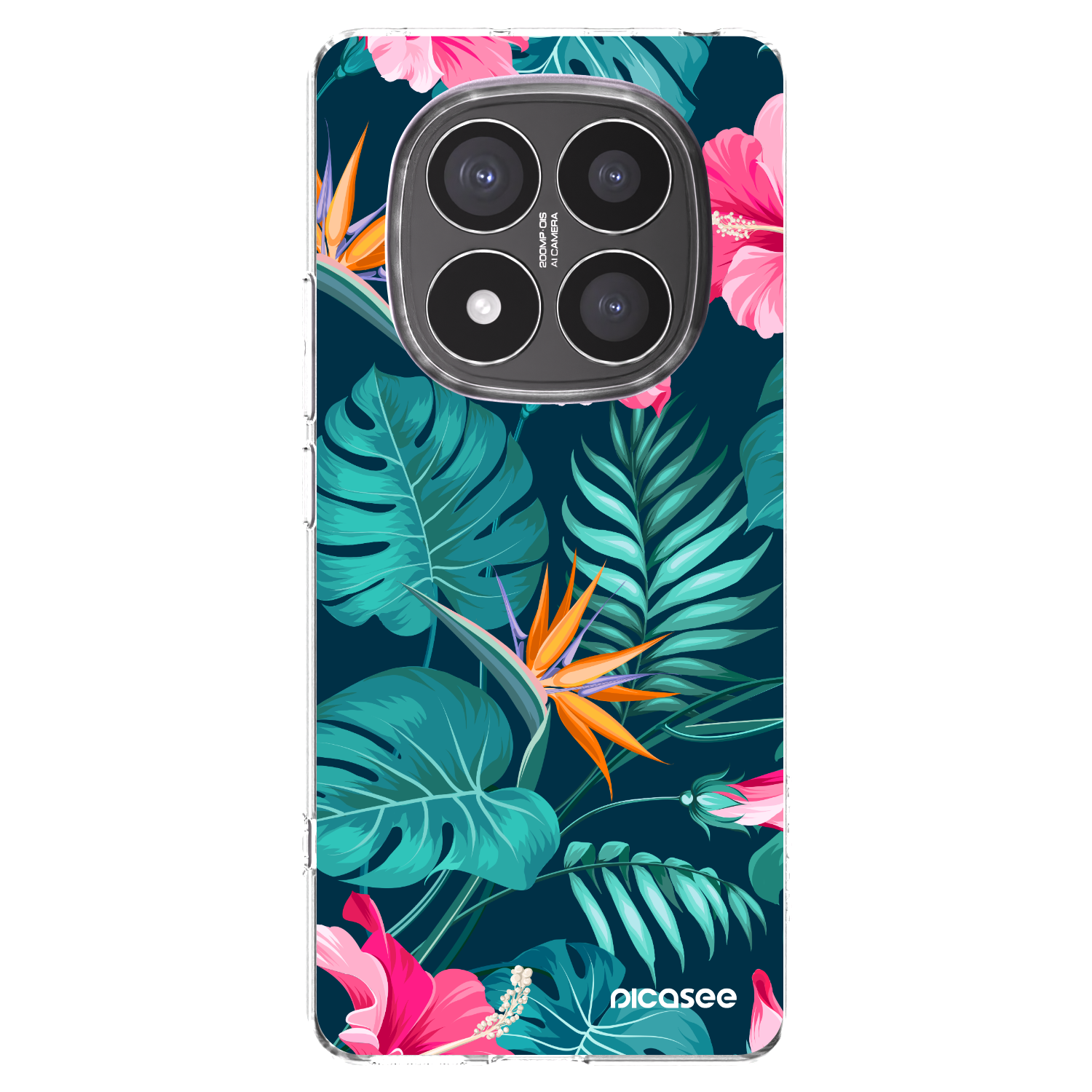 Picasee silikonski prozorni ovitek za Xiaomi Redmi Note 14 Pro+ 5G - Pink Monstera