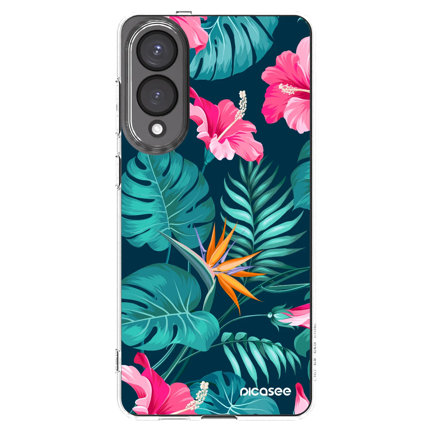Picasee silikonski prozorni ovitek za Samsung Galaxy S25 Edge 5G - Pink Monstera