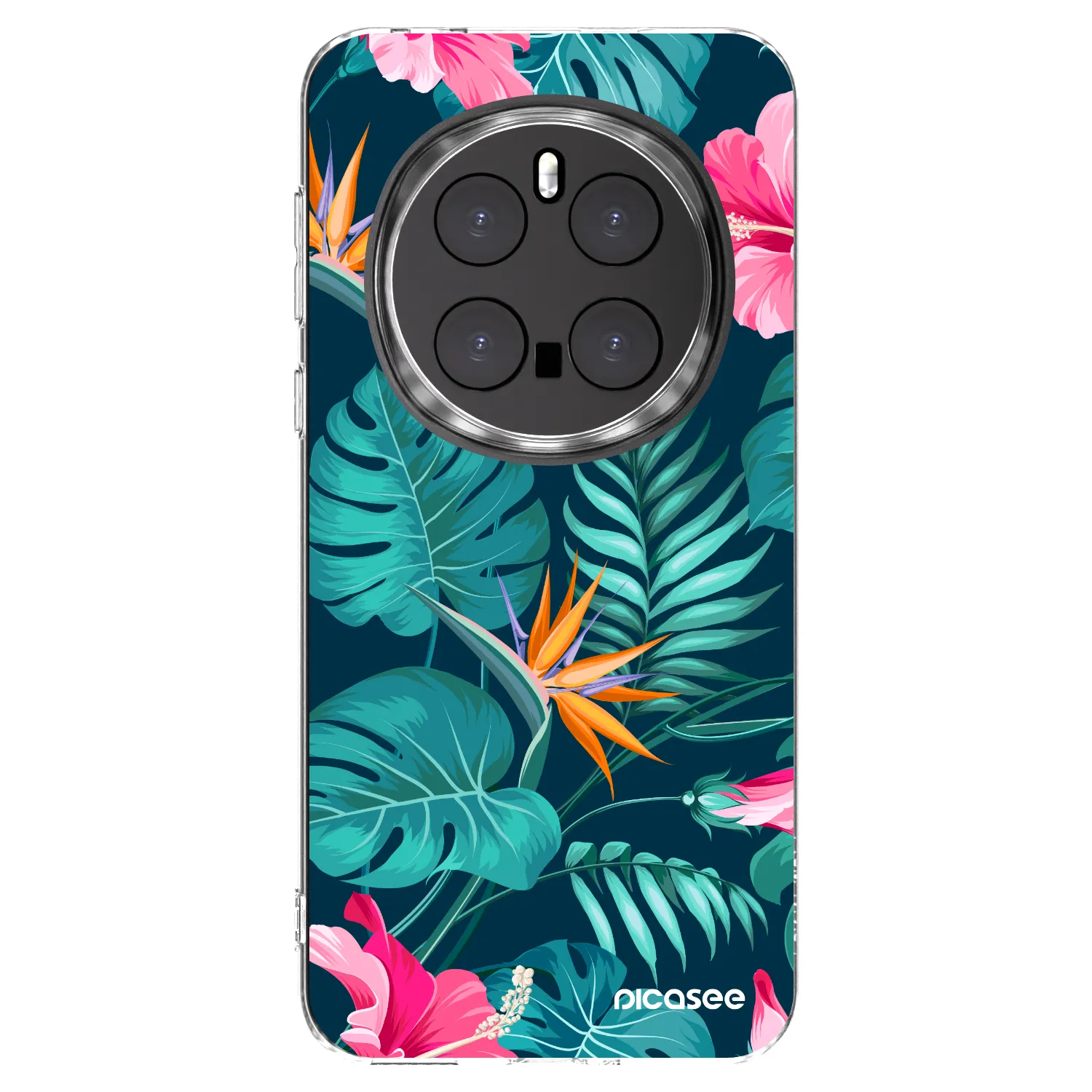 Picasee silikonski prozorni ovitek za Honor Magic7 Pro 5G - Pink Monstera