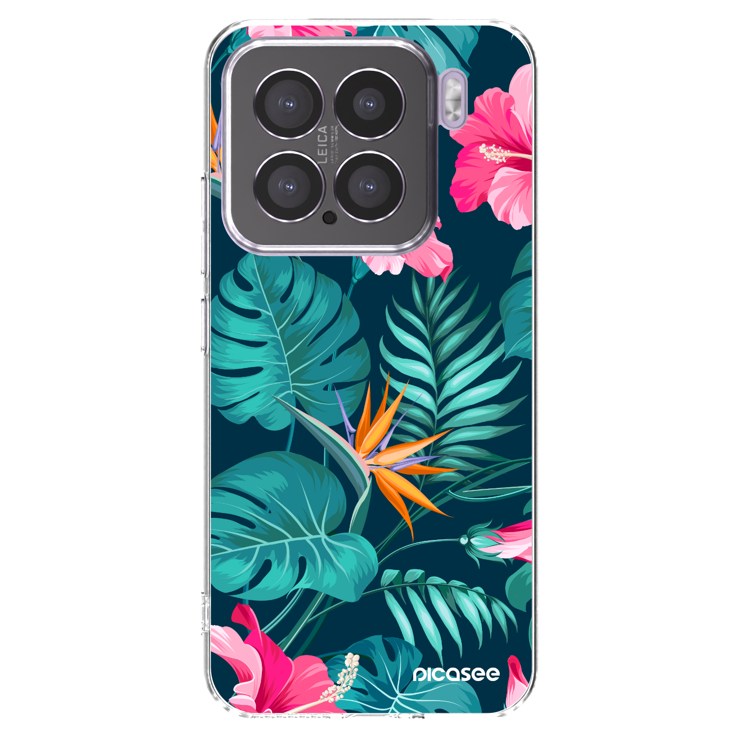 Picasee silikonski prozorni ovitek za Xiaomi 15 - Pink Monstera