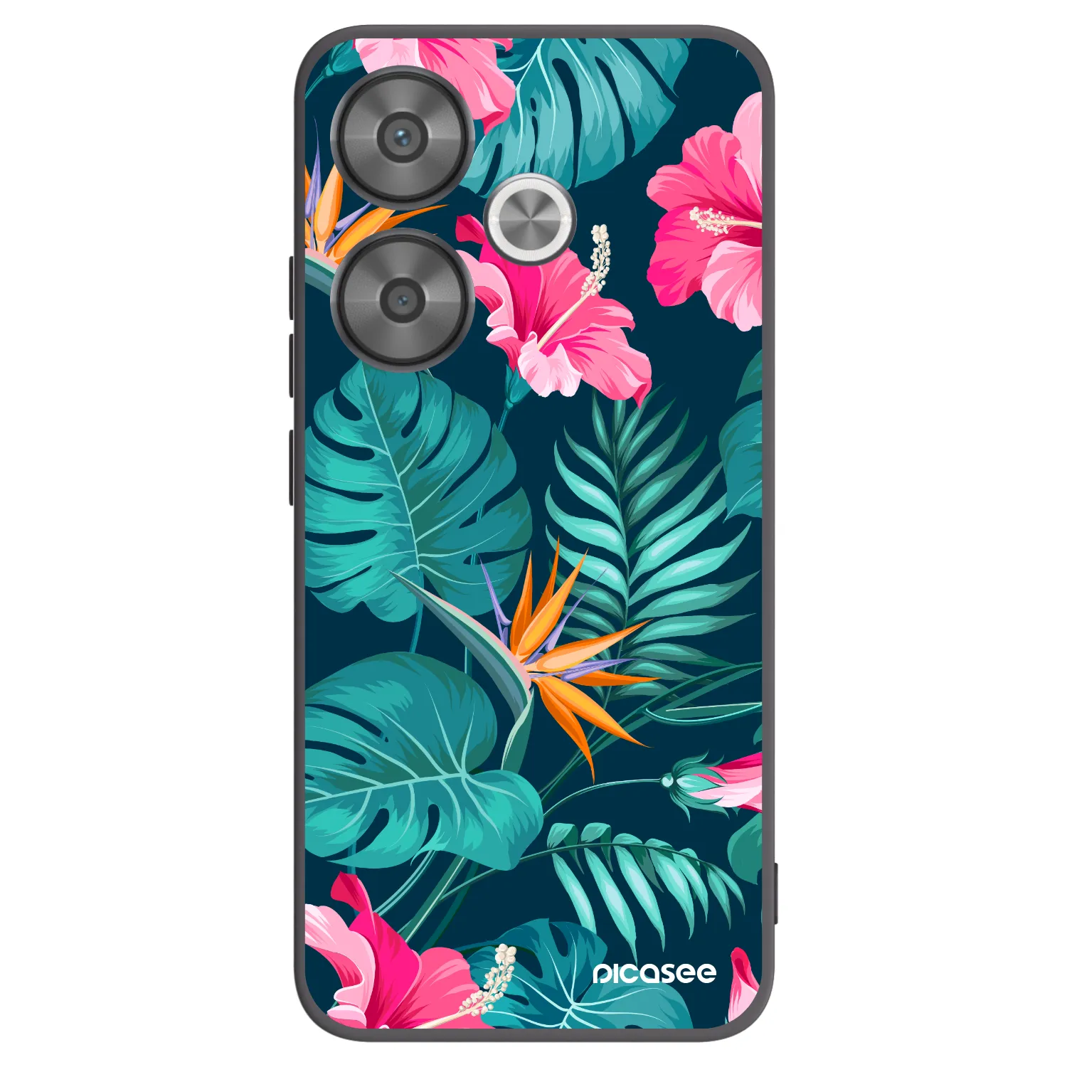 Picasee silikonski črni ovitek za Xiaomi Poco F6 - Pink Monstera