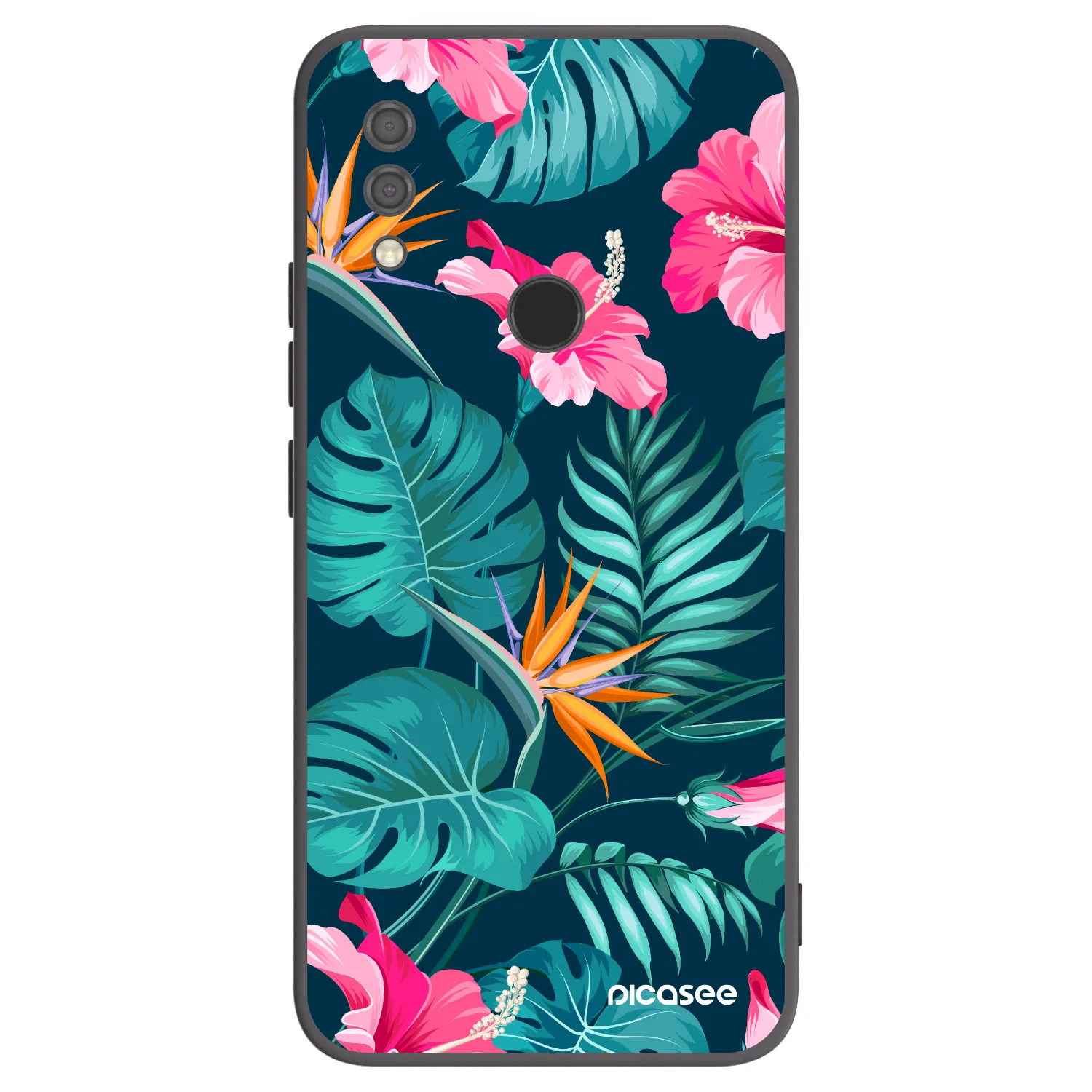 Picasee silikonski črni ovitek za Xiaomi Redmi 7 - Pink Monstera