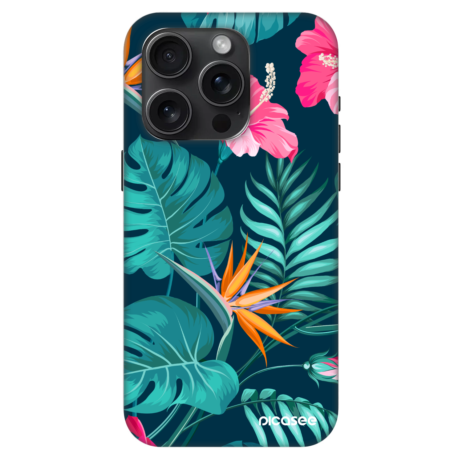 Picasee Fashion Case MagSafe za Apple iPhone 15 Pro - Pink Monstera