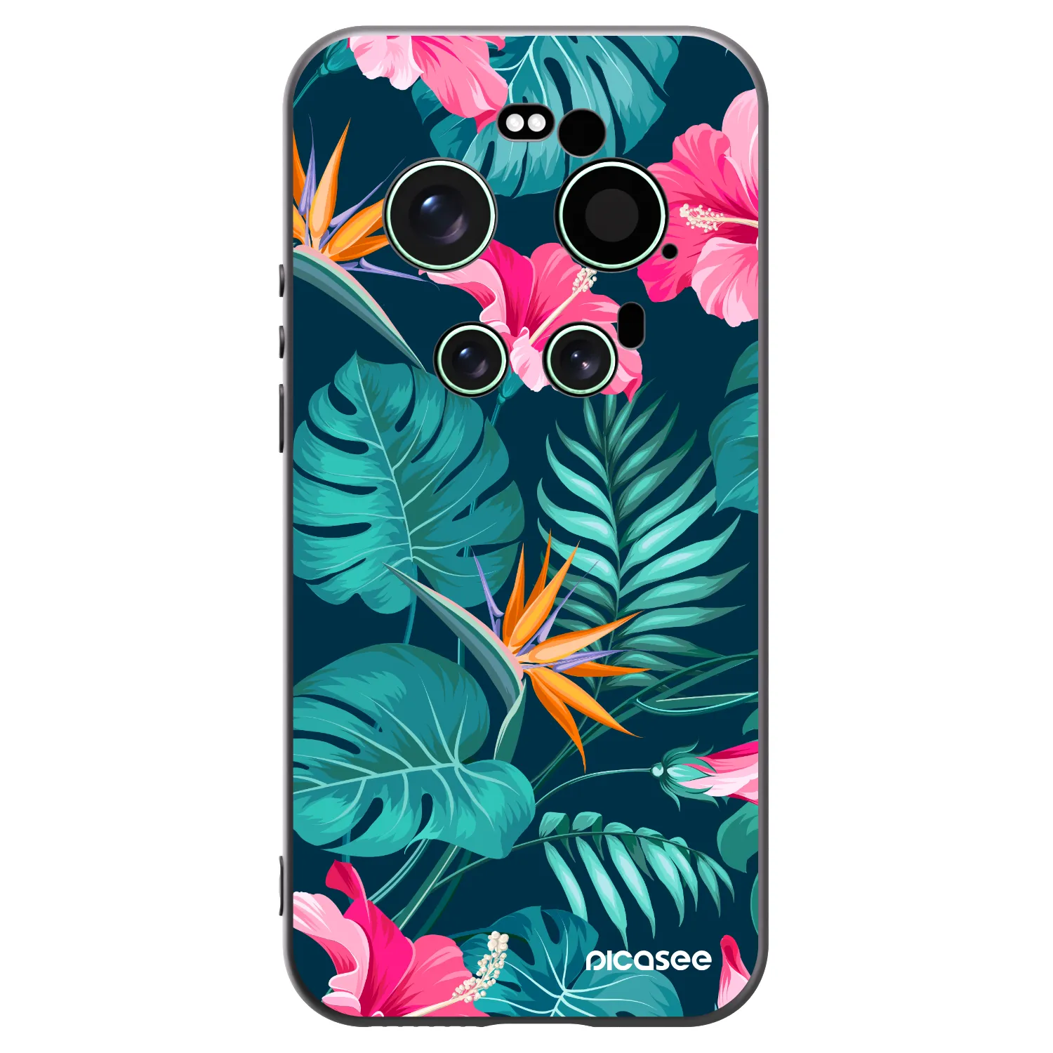 Picasee silikonski črni ovitek za Xiaomi 17 Ultra - Pink Monstera