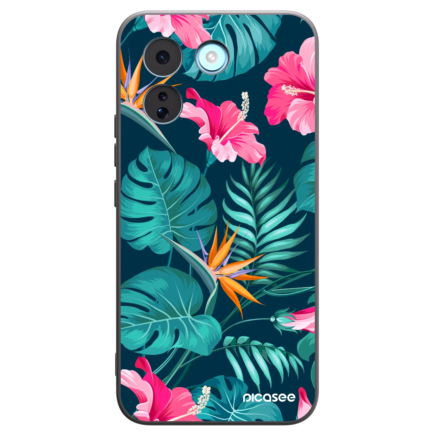 Picasee silikonski črni ovitek za Xiaomi Redmi Note 17 Pro MAX 5G - Pink Monstera