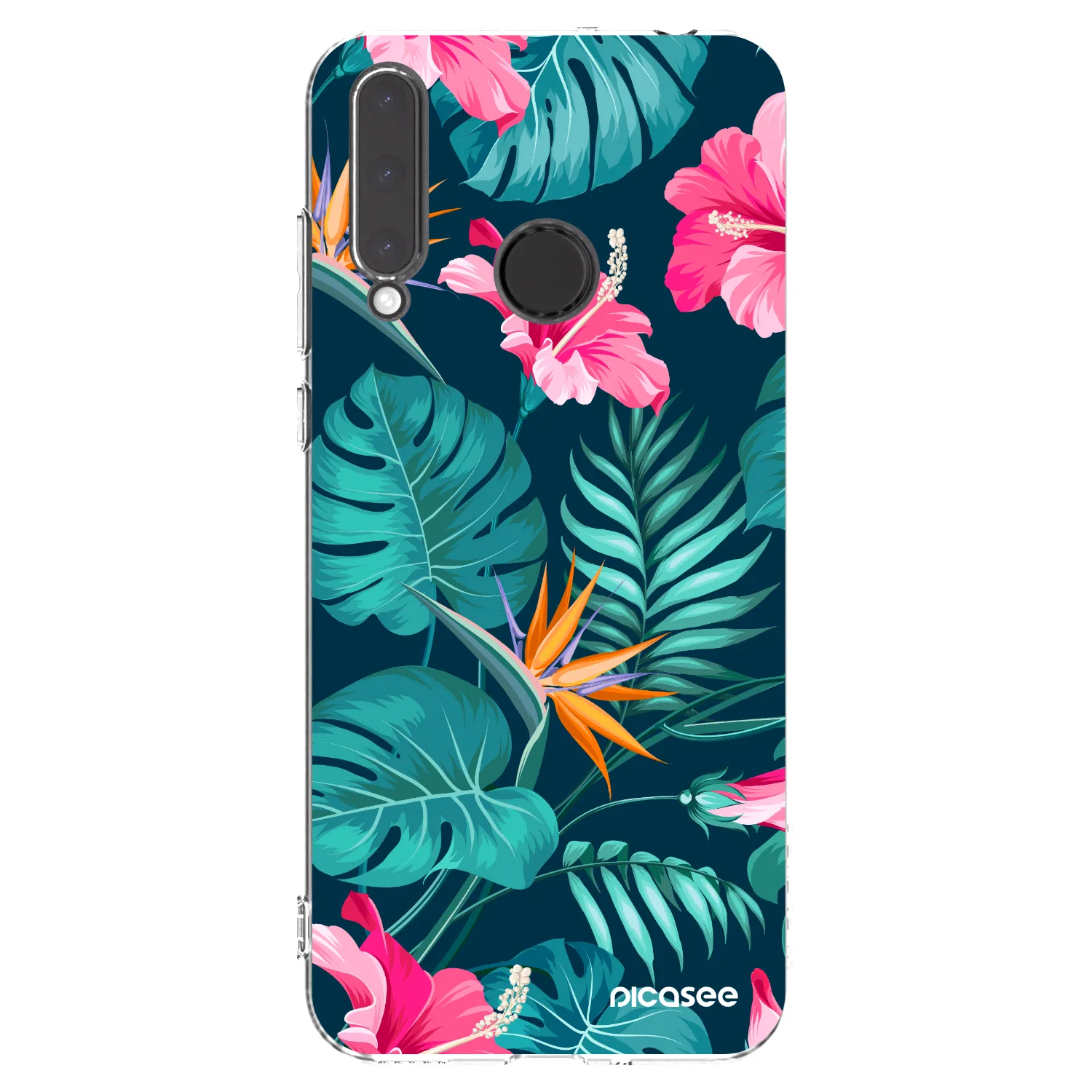 Picasee silikonski prozorni ovitek za Honor 20 Lite - Pink Monstera