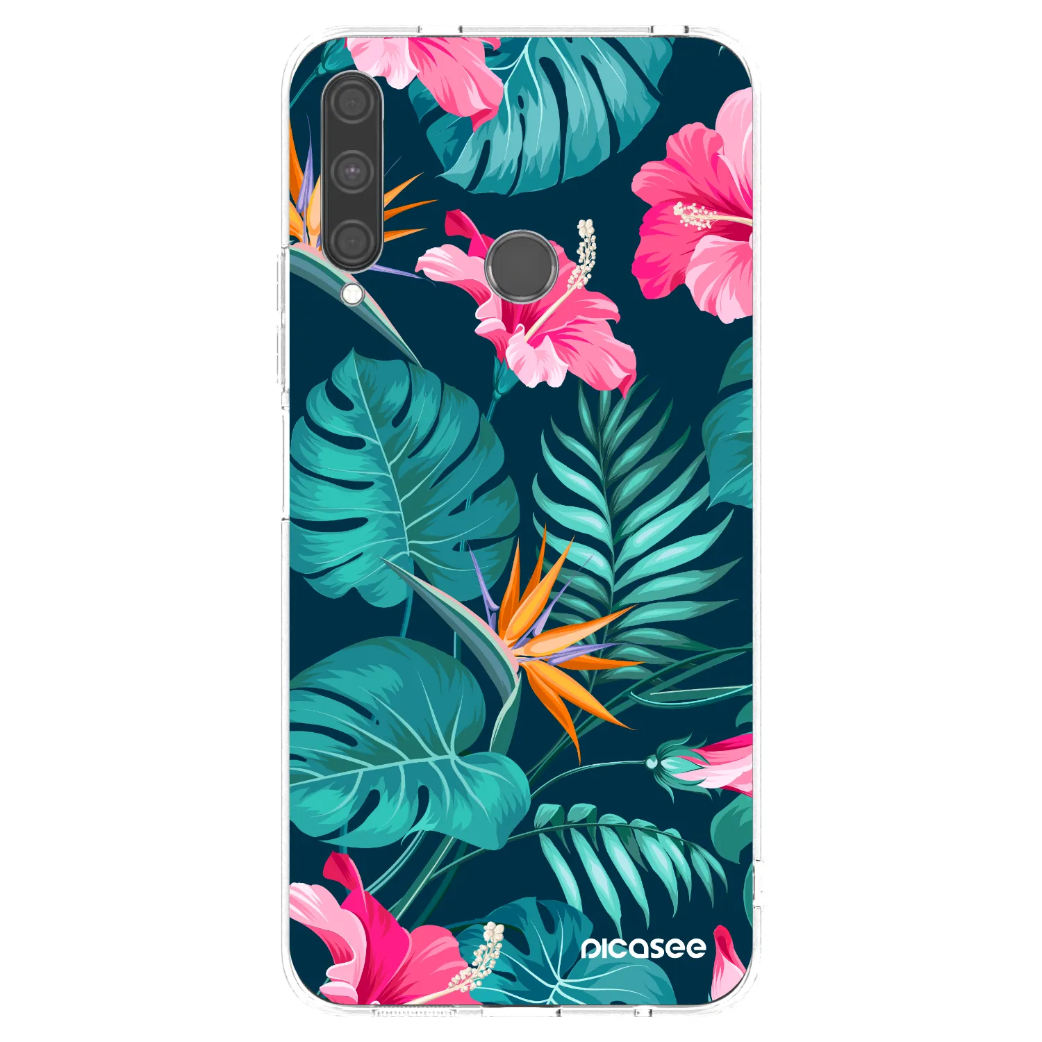 Picasee silikonski prozorni ovitek za Huawei P40 Lite E - Pink Monstera