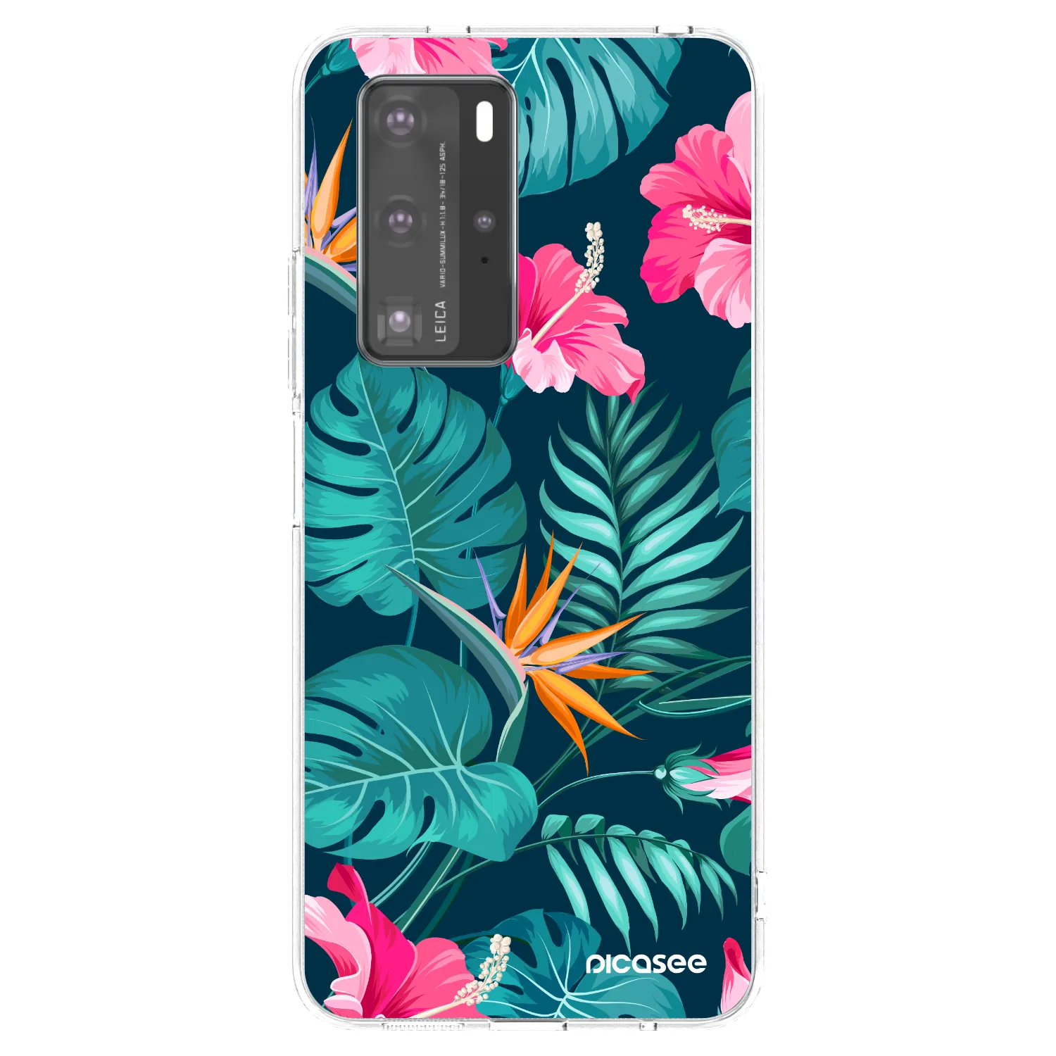 Picasee silikonski prozorni ovitek za Huawei P40 Pro - Pink Monstera