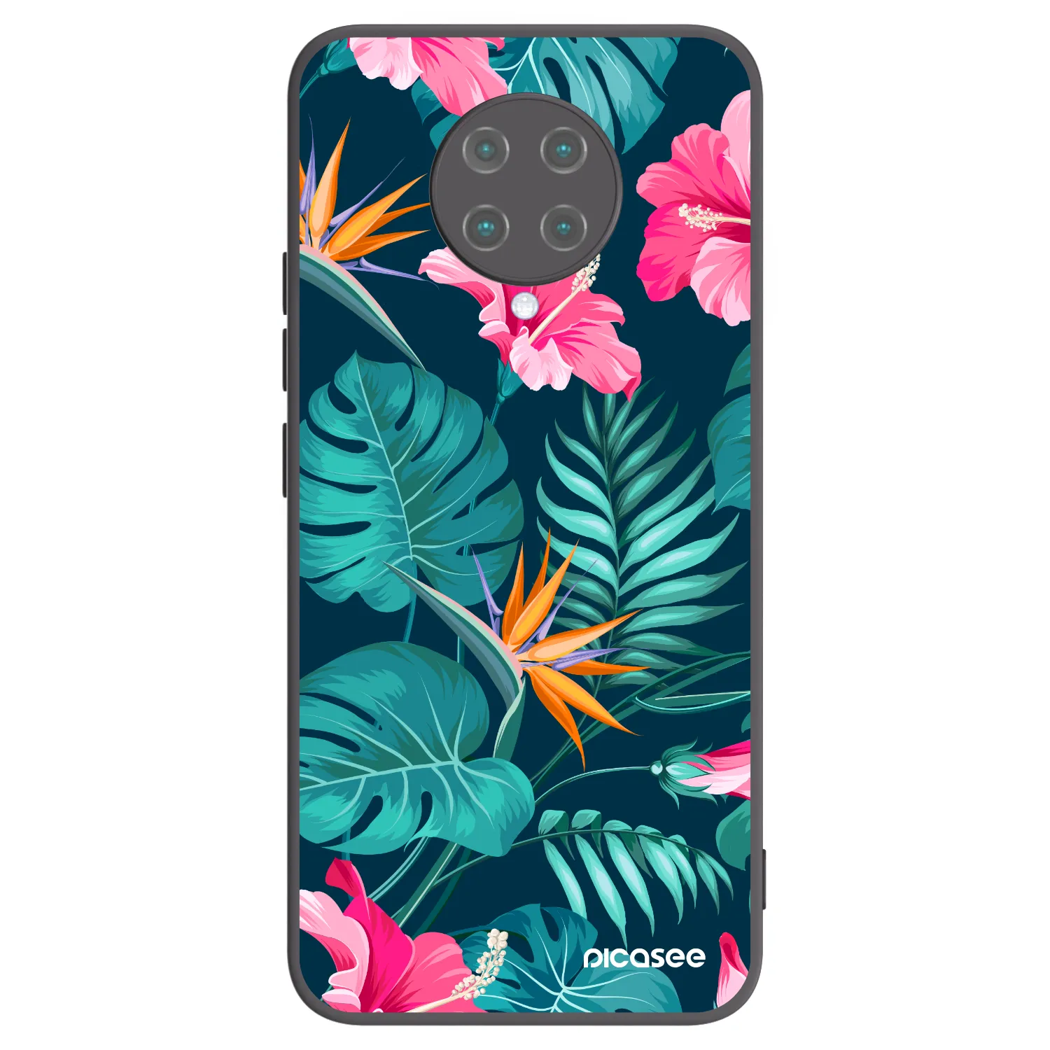 Picasee silikonski črni ovitek za Xiaomi Poco F2 Pro - Pink Monstera