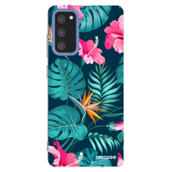 Picasee silikonski prozorni ovitek za Samsung Galaxy S20 FE - Pink Monstera