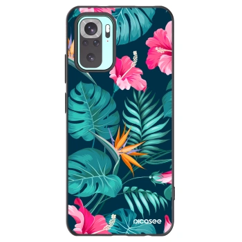 Picasee silikonski črni ovitek za Xiaomi Redmi Note 10 Pro - Pink Monstera