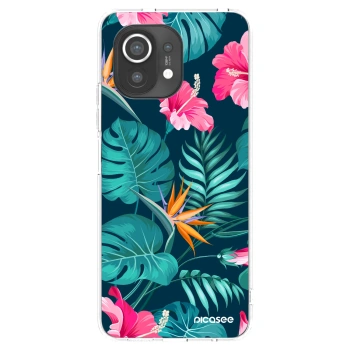 Picasee silikonski prozorni ovitek za Xiaomi Mi 11 - Pink Monstera