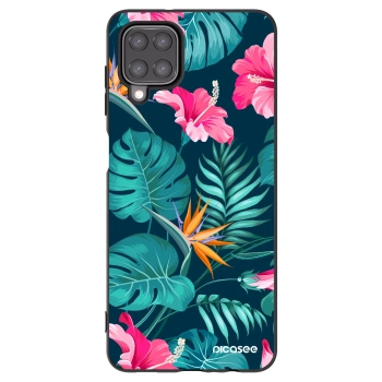 Picasee silikonski črni ovitek za Samsung Galaxy M12 M127F - Pink Monstera
