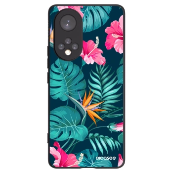 Picasee silikonski črni ovitek za Huawei Nova 9 - Pink Monstera