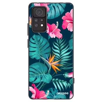 Picasee silikonski črni ovitek za Xiaomi Redmi Note 11 Pro - Pink Monstera