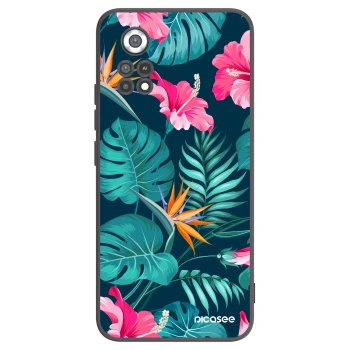 Picasee silikonski črni ovitek za Xiaomi Poco X4 Pro 5G - Pink Monstera