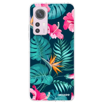 Picasee silikonski prozorni ovitek za Xiaomi 12 - Pink Monstera