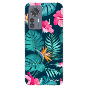 Picasee silikonski prozorni ovitek za Xiaomi 12 Pro - Pink Monstera