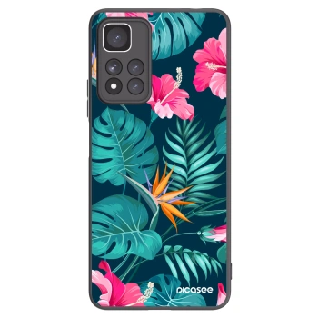 Picasee silikonski črni ovitek za Xiaomi Redmi Note 11 Pro+ 5G - Pink Monstera