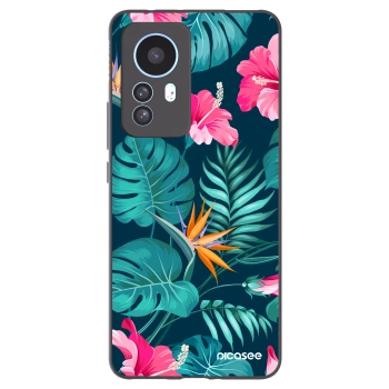 Picasee silikonski črni ovitek za Xiaomi 12T Pro - Pink Monstera