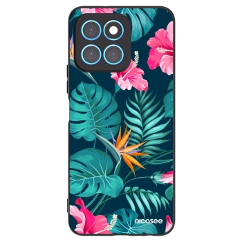 Picasee silikonski črni ovitek za Honor X6 - Pink Monstera