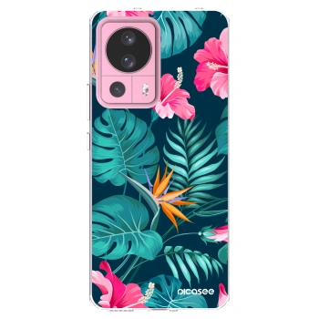 Picasee silikonski prozorni ovitek za Xiaomi 13 Lite - Pink Monstera