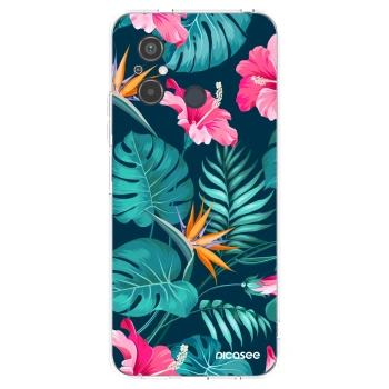 Picasee silikonski prozorni ovitek za Xiaomi Redmi 12C - Pink Monstera