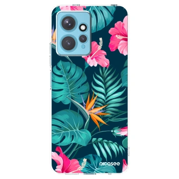 Picasee silikonski prozorni ovitek za Xiaomi Redmi Note 12 4G - Pink Monstera