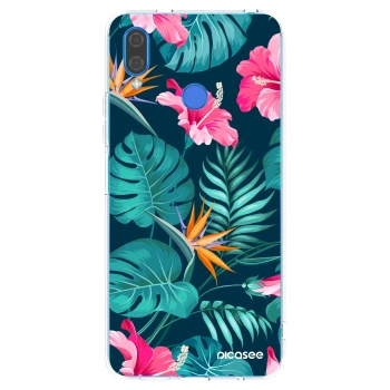 Picasee silikonski prozorni ovitek za Huawei Nova 3 - Pink Monstera