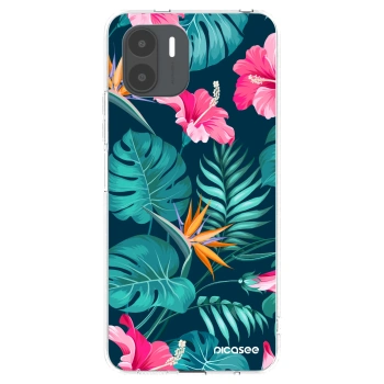 Picasee silikonski prozorni ovitek za Xiaomi Redmi A2 - Pink Monstera