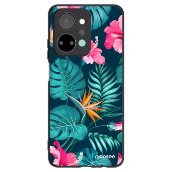 Picasee silikonski črni ovitek za Honor X7a - Pink Monstera