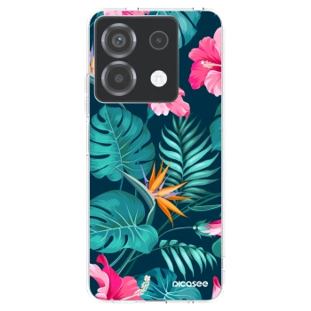 Picasee silikonski prozorni ovitek za Xiaomi Poco X6 - Pink Monstera